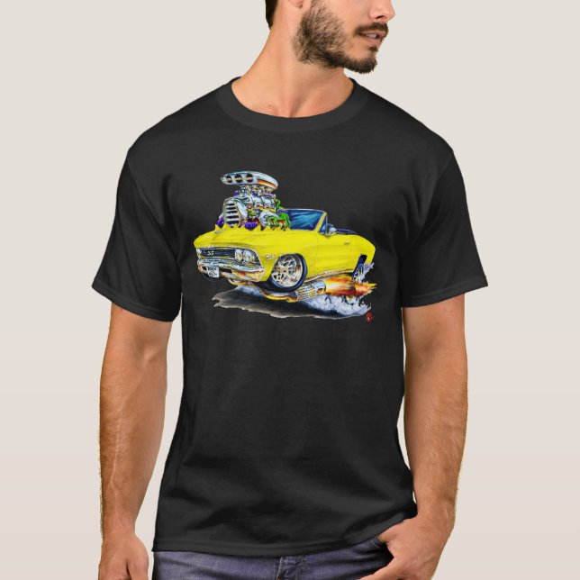 Chevelle gul cabriolet 1966 tee (Framsida)