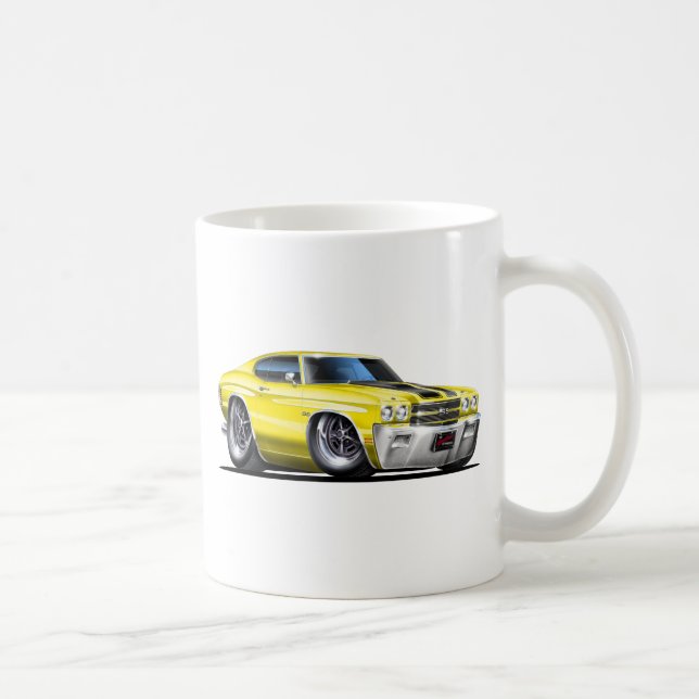 Chevelle Gult-Svart bil 1970 Kaffemugg (Höger)