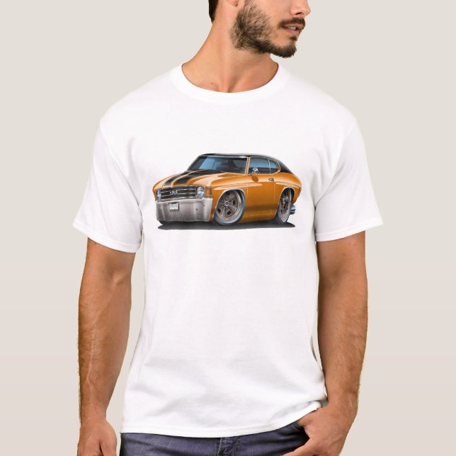 Chevelle Orange-Svart bästa bil 1971-72 Tröja (Framsida)