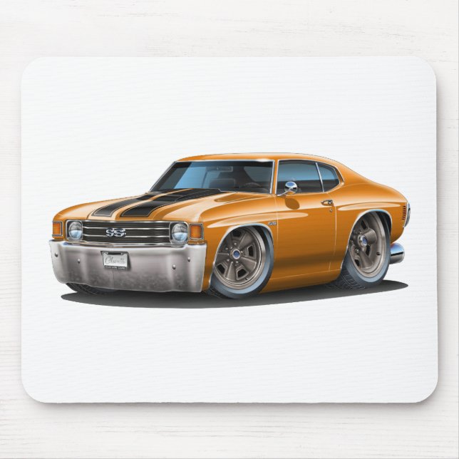 Chevelle Orange-Svart bil 1971-72 Musmatta (Framsidan)