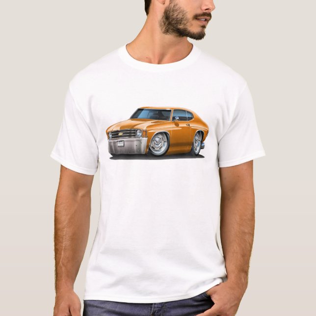 Chevelle orangebil 1971-72 tee (Framsida)