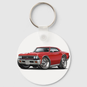 Chevelle röd bil 1966 nyckelring