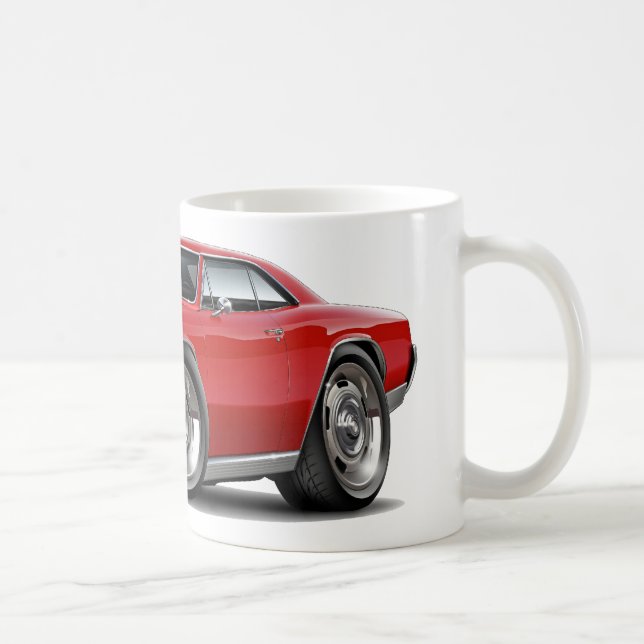 Chevelle röd bil 1967 kaffemugg (Höger)