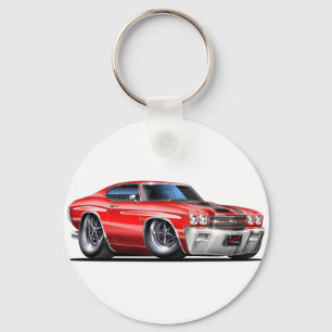 Chevelle Röd-Svart bil 1970 Nyckelring