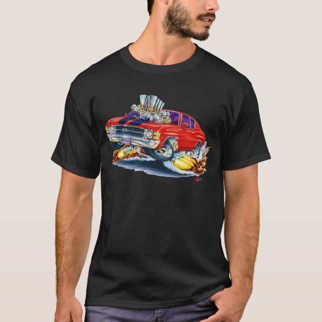 Chevelle Röd-Svart bil 1971-72 Tröja (Framsida)