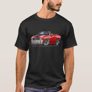 Chevelle Röd-Svart cabriolet 1971-72 Tee Shirt