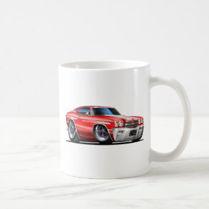 Chevelle Röd-Vit bil 1970 Kaffemugg
