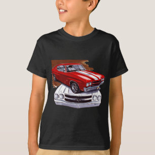 Chevelle Röd-Vit bil 1970 Tee