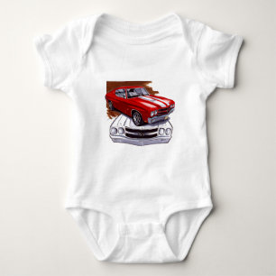 Chevelle Röd-Vit bil 1970 Tee