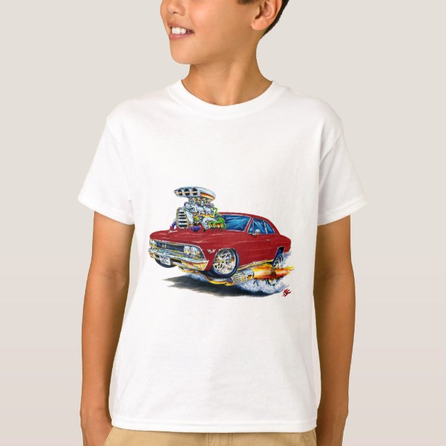 Chevelle rödbrun bil 1966 tee shirt (Framsida)