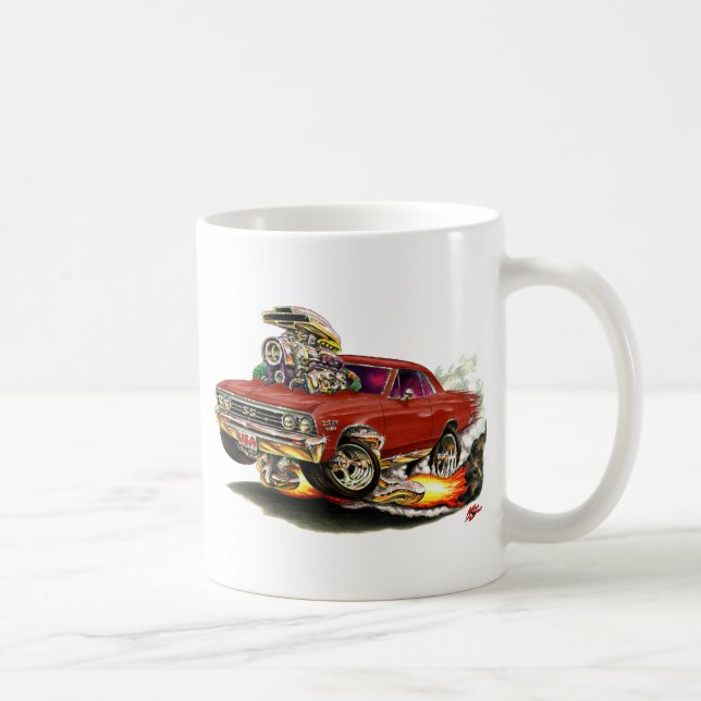 Chevelle rödbrun bil 1967 kaffemugg (Höger)