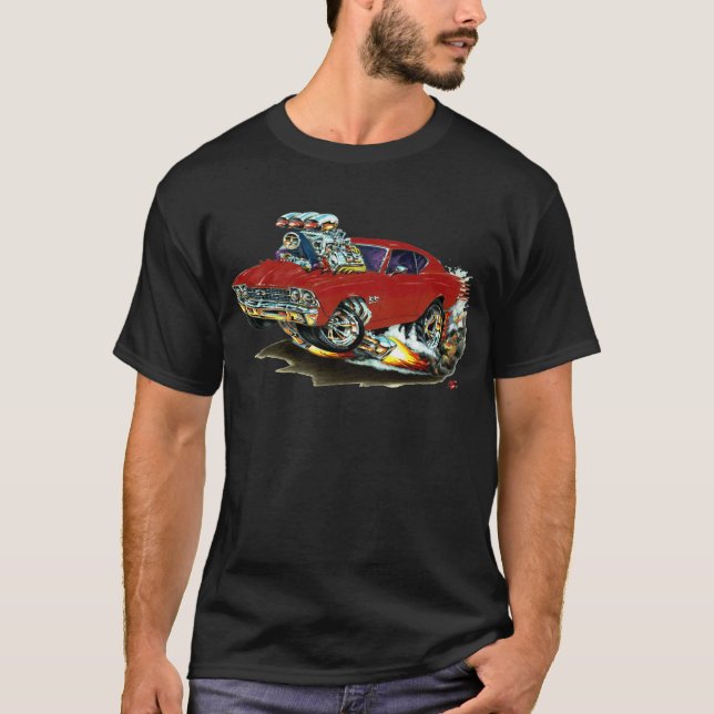 Chevelle rödbrun bil 1968-69 t-shirt (Framsida)