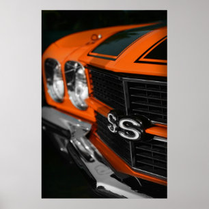 Chevelle S396 orange 1970 Poster