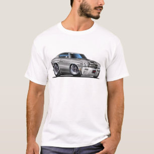 Chevelle Silver-Svart bil 1970 Tee Shirt