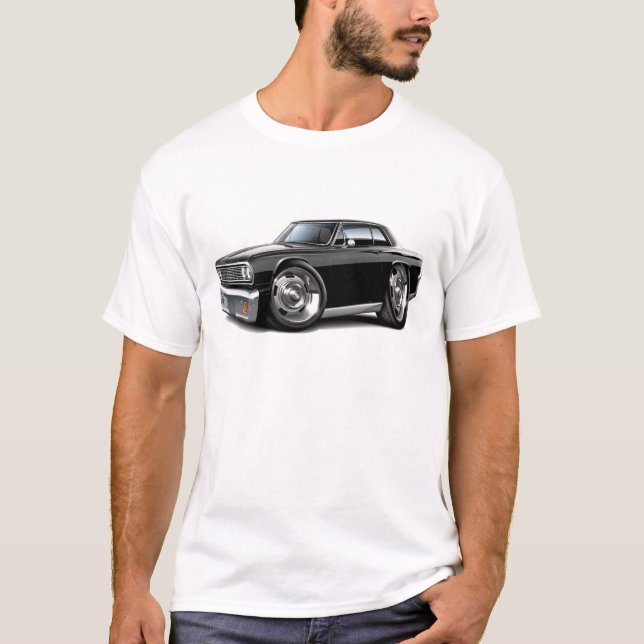 Chevelle svart bil 1964 t-shirt (Framsida)