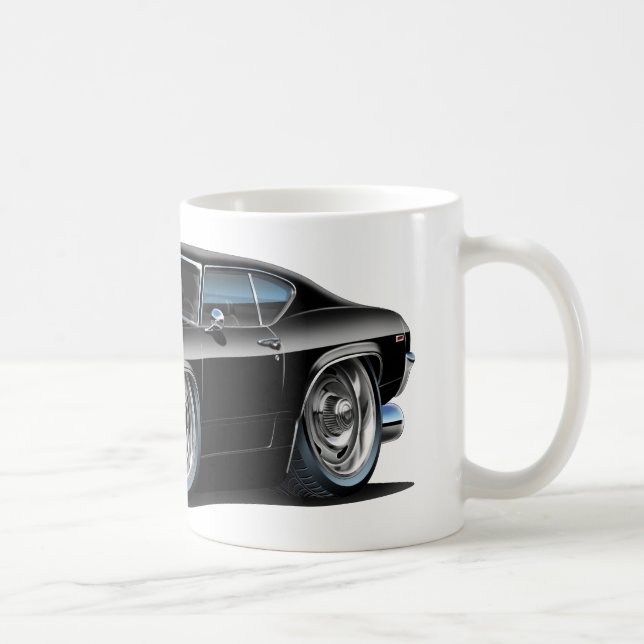 Chevelle svart bil 1968-69 kaffemugg (Höger)