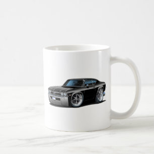 Chevelle svart bil 1968 kaffemugg