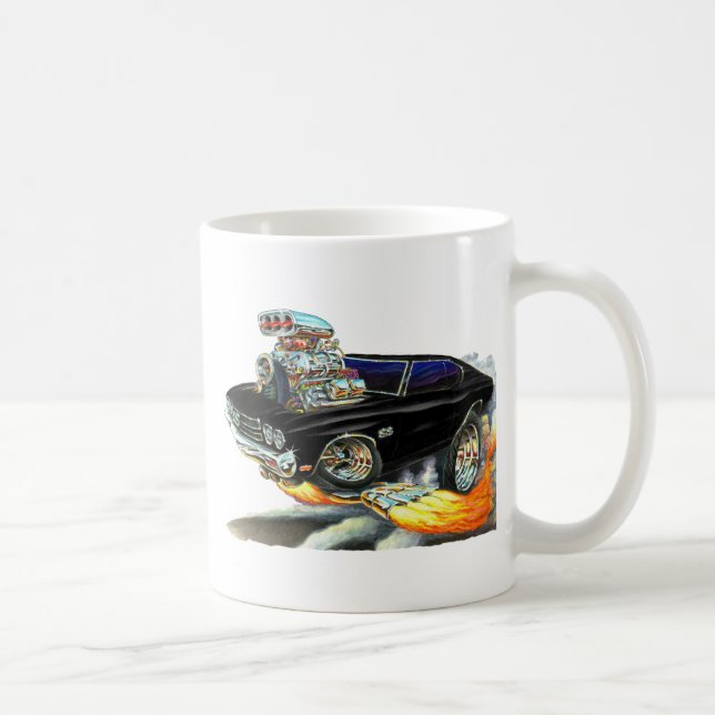 Chevelle svart bil 1970 kaffemugg (Höger)