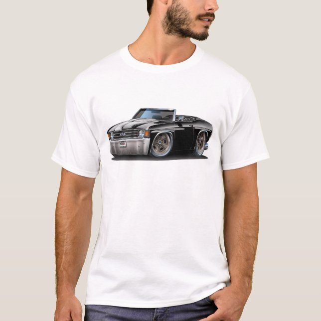 Chevelle Svart-Vit cabriolet 1971-72 T Shirt (Framsida)