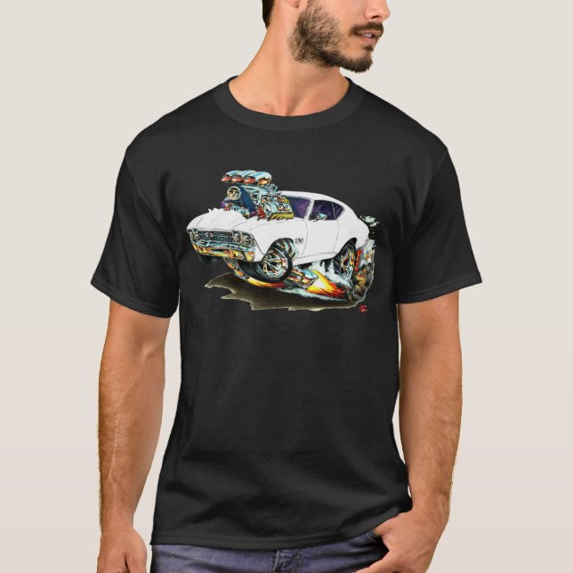 Chevelle vitbil 1968-69 t-shirt (Framsida)