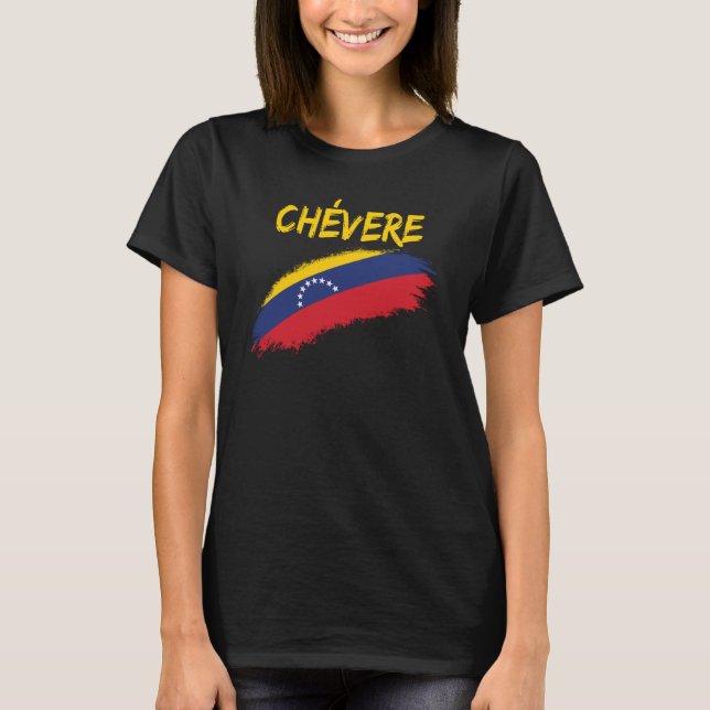 Chévere Venezuelan Flag Venezuelan Slang Venezuela T Shirt (Framsida)