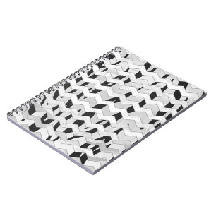 Cheveron Tiger Black and White Print Anteckningsbok