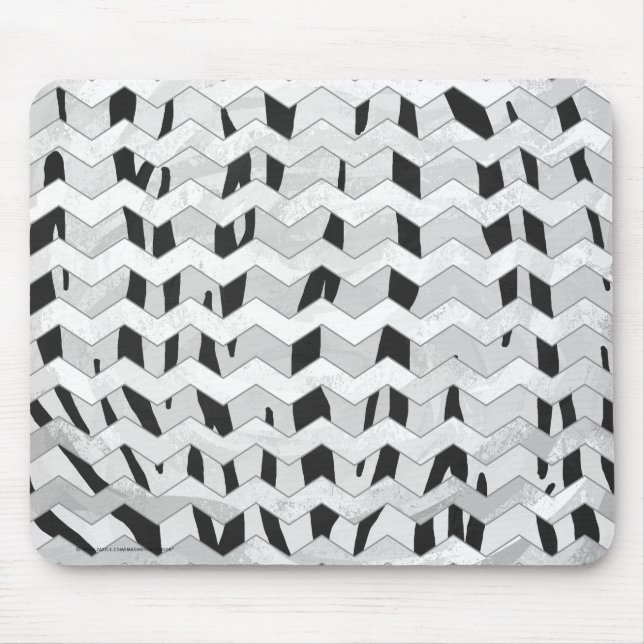 Cheveron Tiger Black and White Print Musmatta (Framsidan)