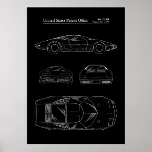 Chevrolet Aerovette Concept Car Patent Poster
