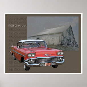 Chevrolet affisch 1958