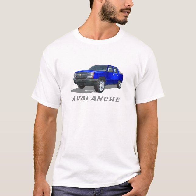 Chevrolet Avalanche Blue Tee Shirt (Framsida)