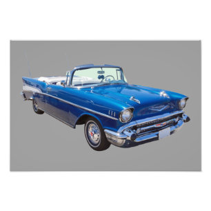 Chevrolet Bel Air 2 dörrcabriolet 1957 Fototryck
