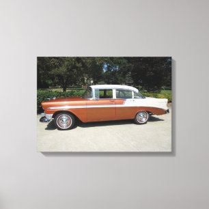Chevrolet Bel Air 4 dörrSedan 1956 Canvastryck
