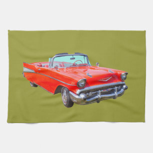 Chevrolet Bel Air konvertibel antik bil 1957 Kökshandduk