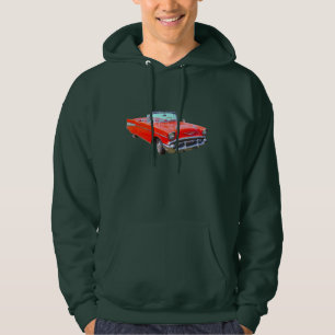 Chevrolet Bel Air konvertibel antik bil 1957 Sweatshirt Med Luva