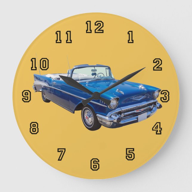 Chevrolet Bel Air konvertibel klassikerbil 1957 Stor Klocka (Framsida)