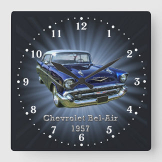 Chevrolet Bel-Luft 1956 Wall Clock Fyrkantig Klocka