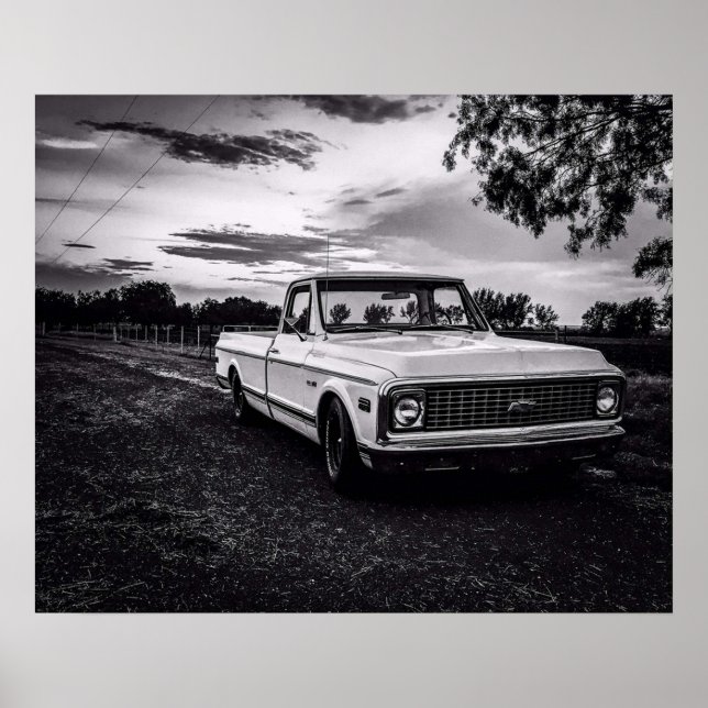 Chevrolet C10 Chevy Pickupa Lastbil Poster (Framsidan)