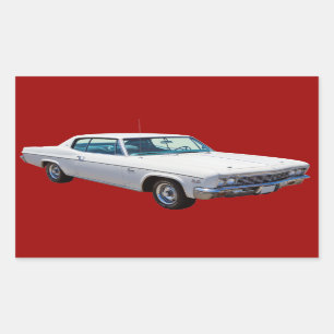 Chevrolet Caprice 427 muskelbil 1966 Rektangulärt Klistermärke