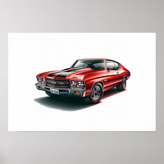 Chevrolet Chevelle SS Red Poster (Framsidan)
