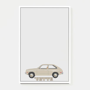 Chevrolet Chevette Vette beige retro Classic car Post-it Block