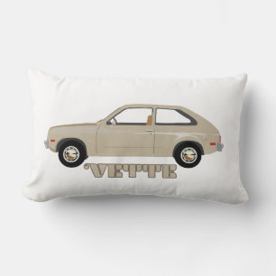 Chevrolet Chevette Vette retro beige klassisk bil Lumbarkudde