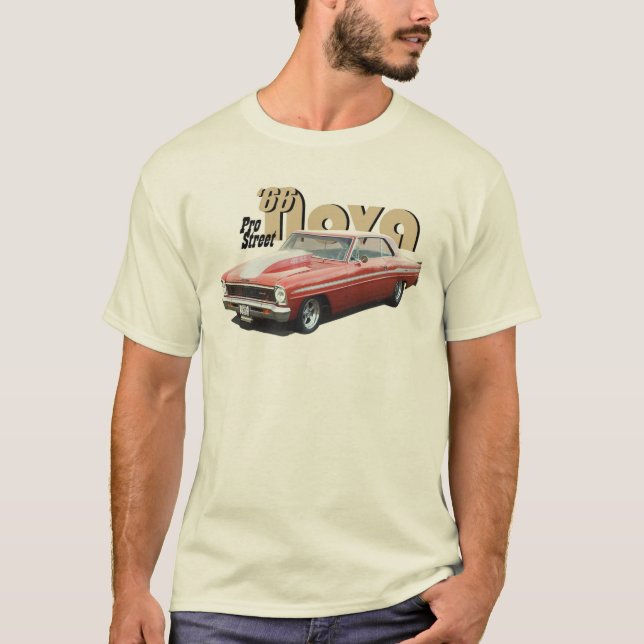 Chevrolet Chevy 2 NovaPro-Gata 1966 T-shirt (Framsida)