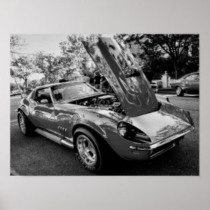 Chevrolet Corvette 1969 med Poster