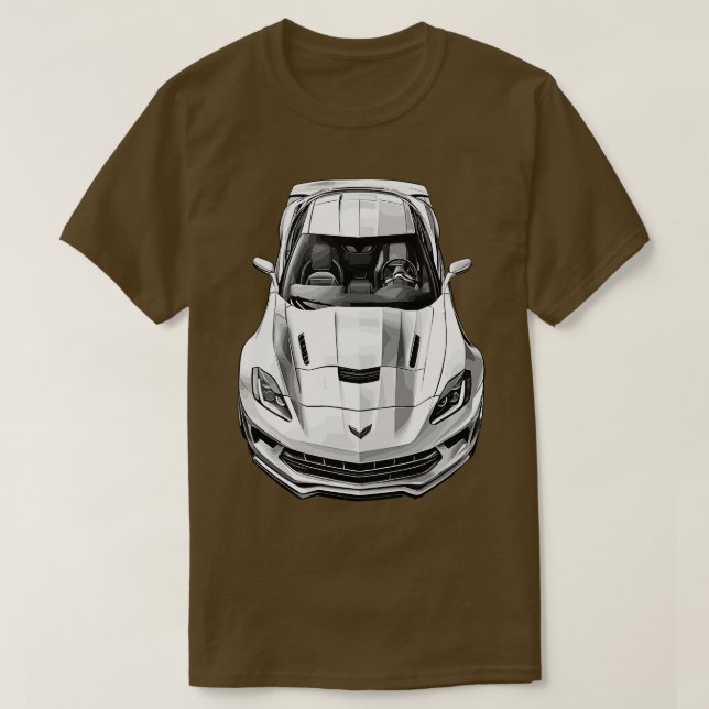 Chevrolet Corvette 1 T Shirt (Design framsida)