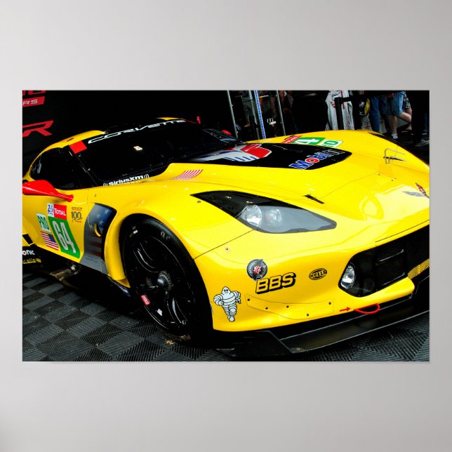 Chevrolet Corvette C7.R Front Side View Poster (Framsidan)