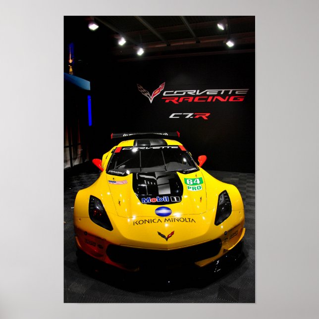 Chevrolet Corvette C7.R Front View Poster (Framsidan)