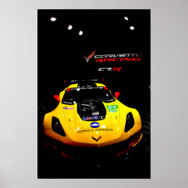 Chevrolet Corvette C7.R Front View Poster