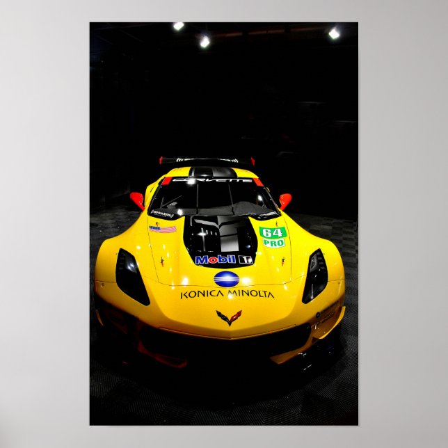 Chevrolet Corvette C7.R Front View Poster (Framsidan)