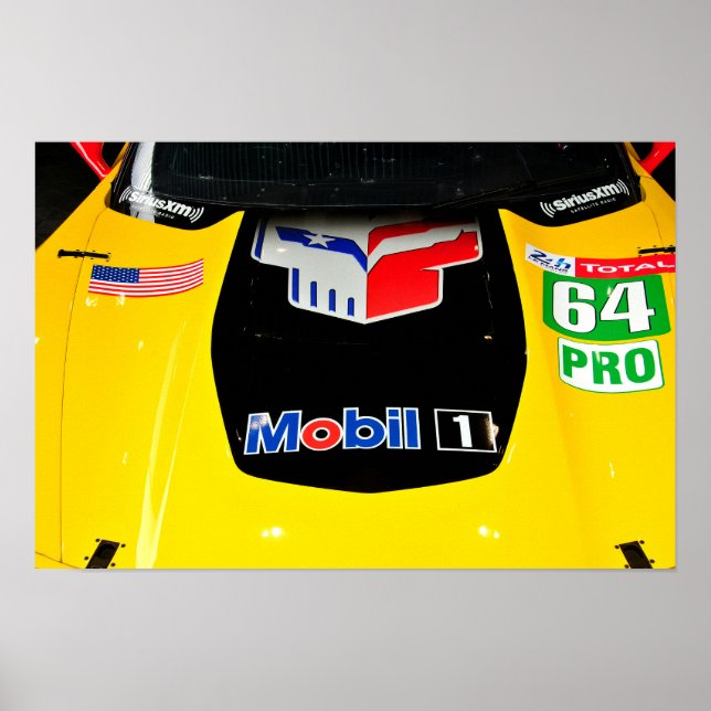 Chevrolet Corvette C7.R Front View Poster (Framsidan)