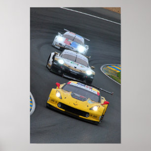 Chevrolet Corvette C7.R no63 24 timmar Le Mans Poster